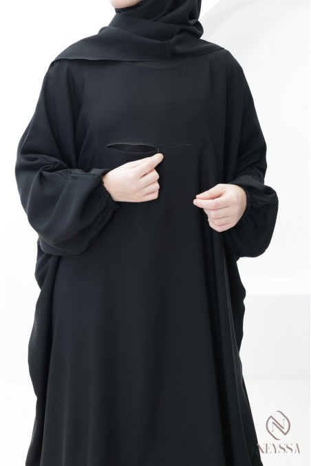 Abaya-Khimar-Set mit Brusttasche für Frauen, die die Umra vollziehen