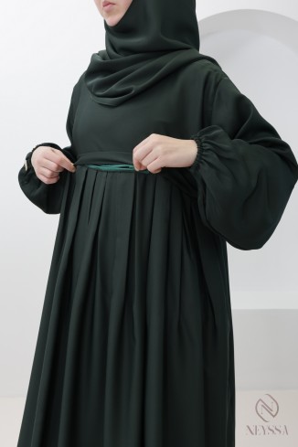 Pointed abaya khimar combo, Nidah silk, pocket on the bust 2