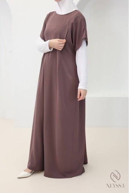 Unterkleid mit Reißverschluss zum Stillen, kurzärmelig, von Nidah