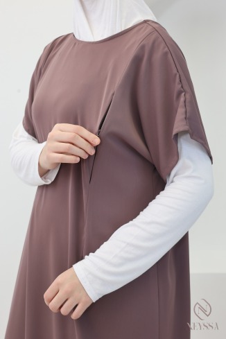 Unterkleid mit Reißverschluss zum Stillen, kurzärmelig, von Nidah 2