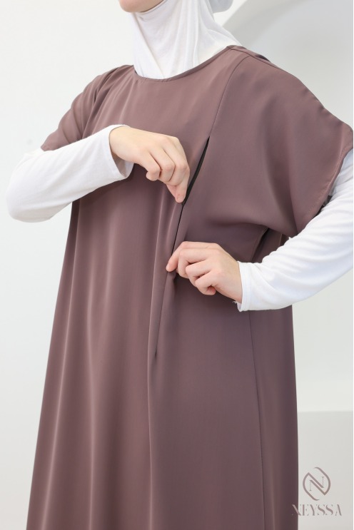 Unterkleid mit Reißverschluss zum Stillen, kurzärmelig, von Nidah