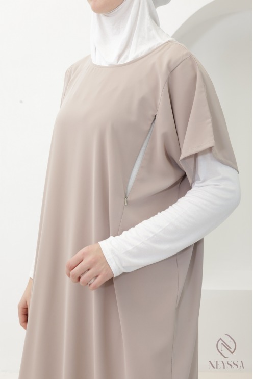 Unterkleid mit Reißverschluss zum Stillen, kurzärmelig, von Nidah