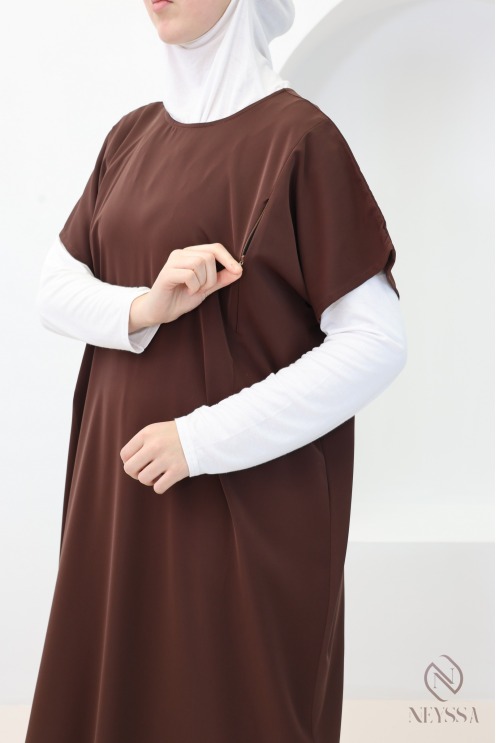 Unterkleid mit Reißverschluss zum Stillen, kurzärmelig, von Nidah