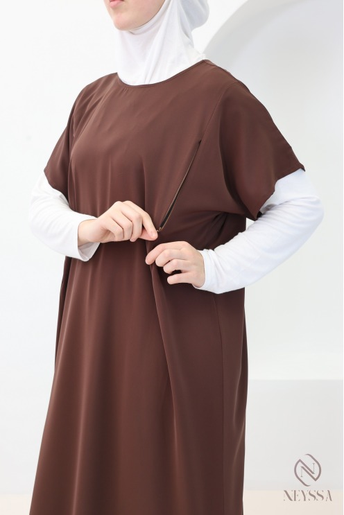 Unterkleid mit Reißverschluss zum Stillen, kurzärmelig, von Nidah
