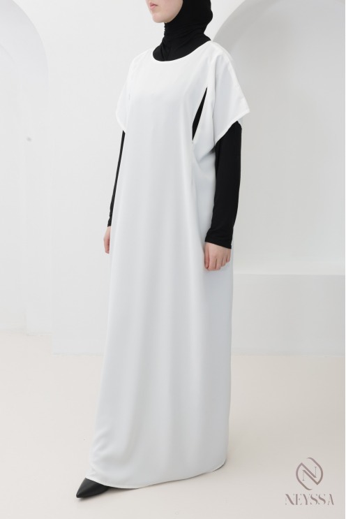 Sous abaya avec zip allaitement manches courtes en nidah femme