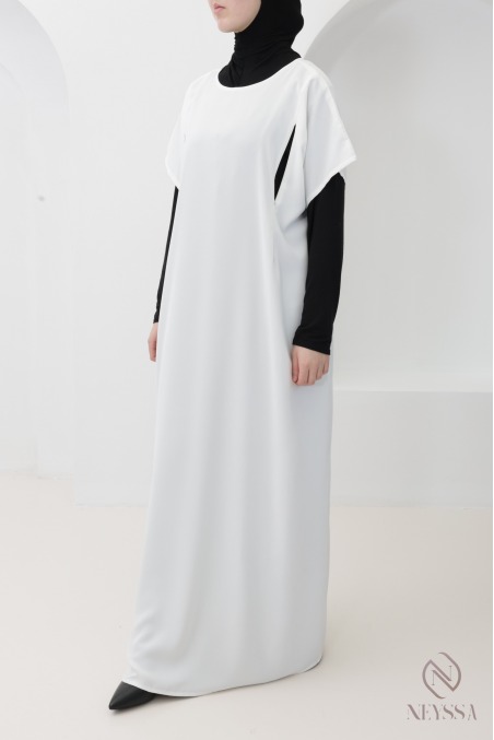 Sous abaya avec zip allaitement manches courtes en nidah femme