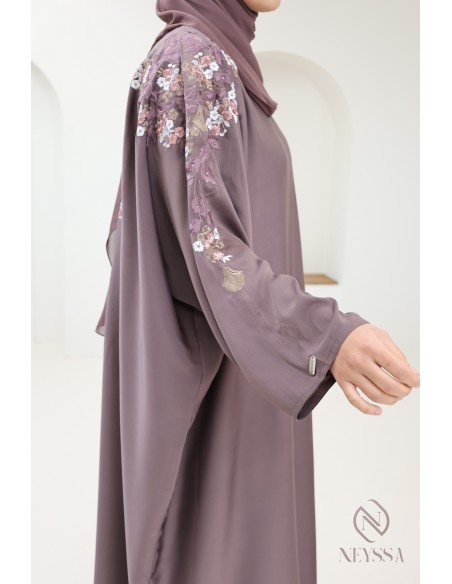 Abaya kimono Dubai ROSYBROWN trend for women hijabi