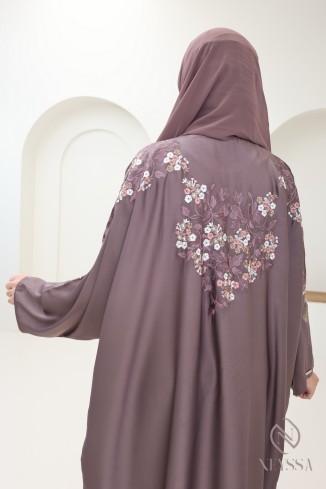 Abaya kimono Dubai ROSYBROWN trend for women hijabi 2