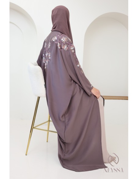 Kimono-Abaya Dubai ROSYBROWN trendy für Hijabi-Frauen