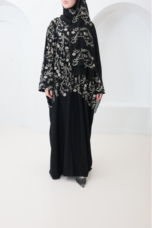 Dubai Abaya Kimono mit Schmetterlingsschnitt, Nidah-Stil, Eid-Outfit