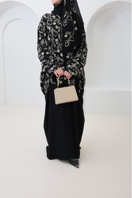 Dubai Abaya Kimono mit Schmetterlingsschnitt, Nidah-Stil, Eid-Outfit