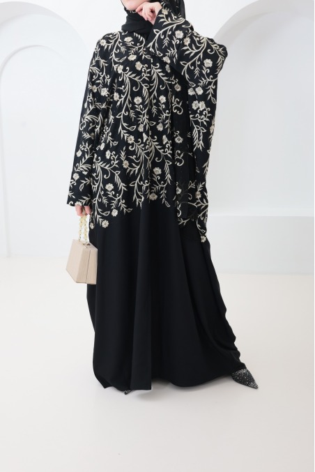 Dubai Abaya Kimono mit Schmetterlingsschnitt, Nidah-Stil, Eid-Outfit