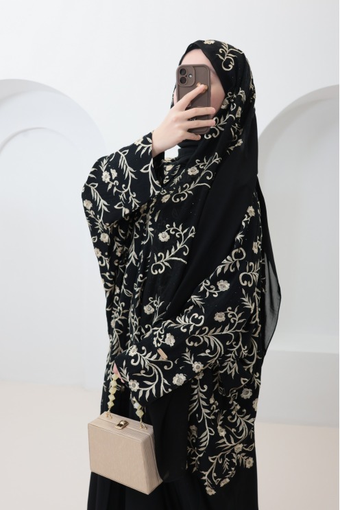 Dubai Abaya Kimono mit Schmetterlingsschnitt, Nidah-Stil, Eid-Outfit