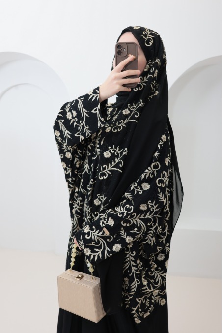 Dubai Abaya Kimono mit Schmetterlingsschnitt, Nidah-Stil, Eid-Outfit