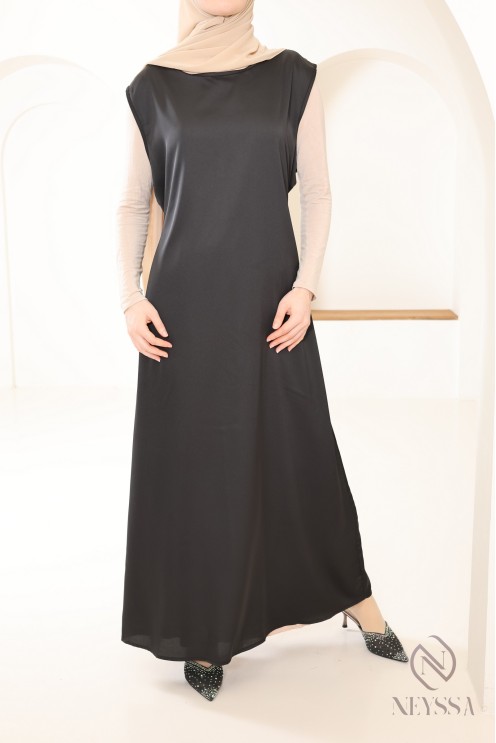 Sous robe sans manches effet satin idéale à porter pour ses kimono