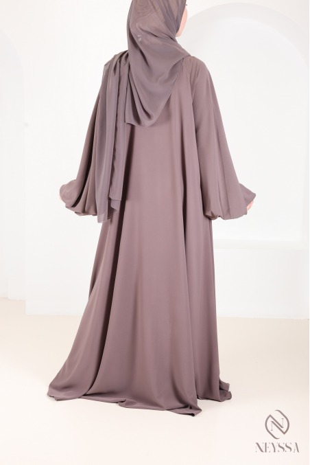 Luxuriöse Abaya Dubai Kimono mit handgestickten Perlen