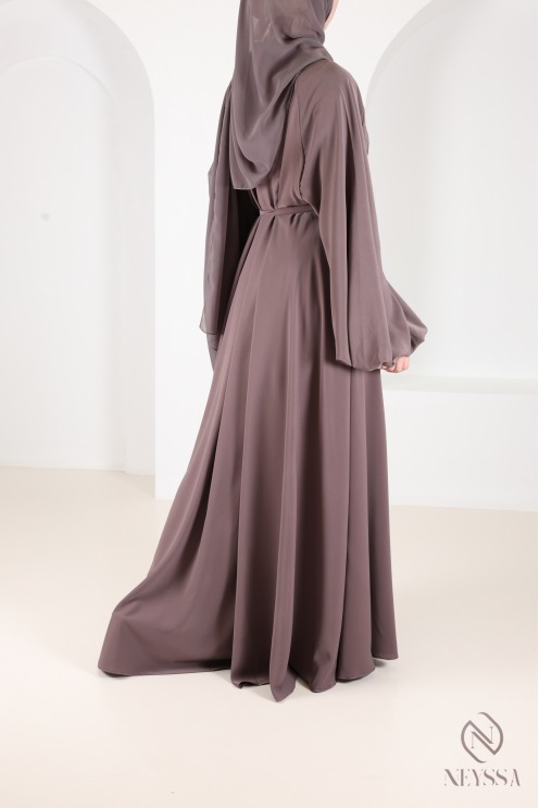 Abaya kimono Dubaï luxe avec perles brodées à la main