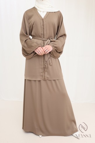 Tunic set with sfifa and long skirt, Eid look idea.