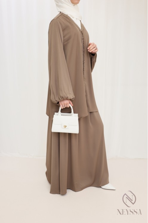 Ensemble tunique avec sfifa et jupe longue, idée look Aïd