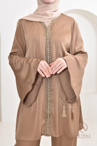 Kaftan-Tunika-Set mit weitem Palazzo, Idee Outfit Eid 2024 2