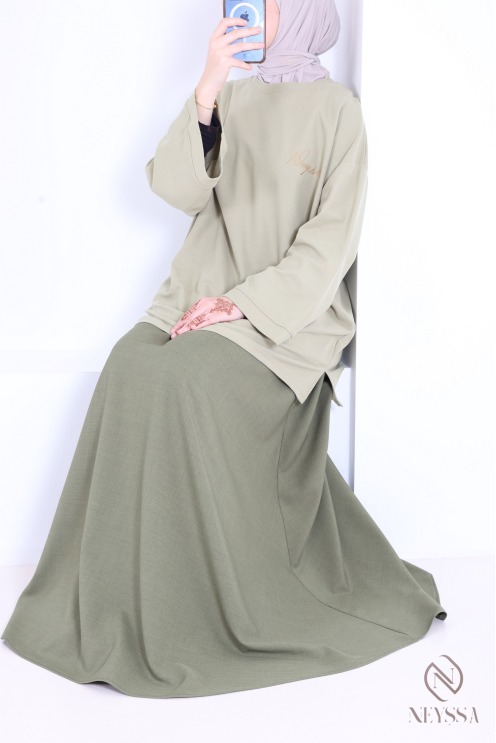 Long flared skirt for women, tailored fabric, high quality