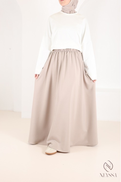 Long flared skirt for women, tailored fabric, high quality
