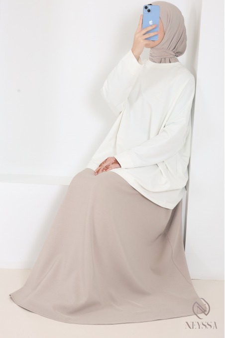 Long flared skirt for women, tailored fabric, high quality