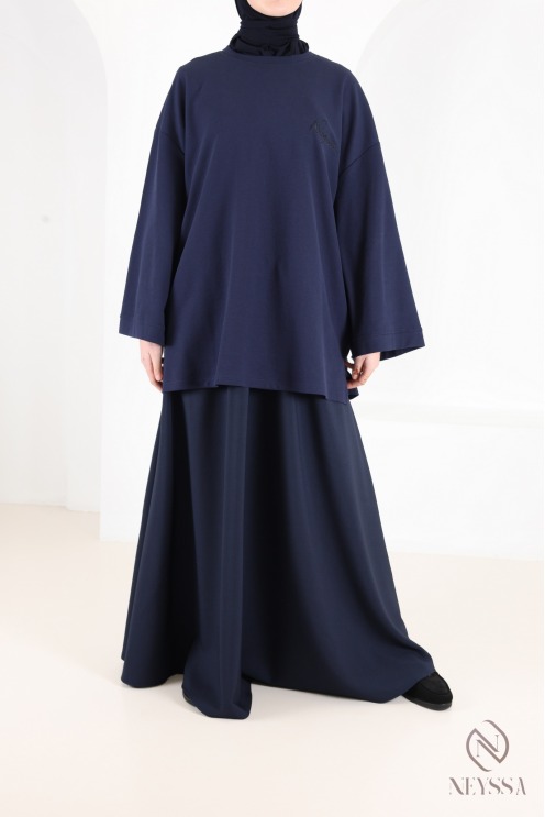 Long flared skirt for women, tailored fabric, high quality