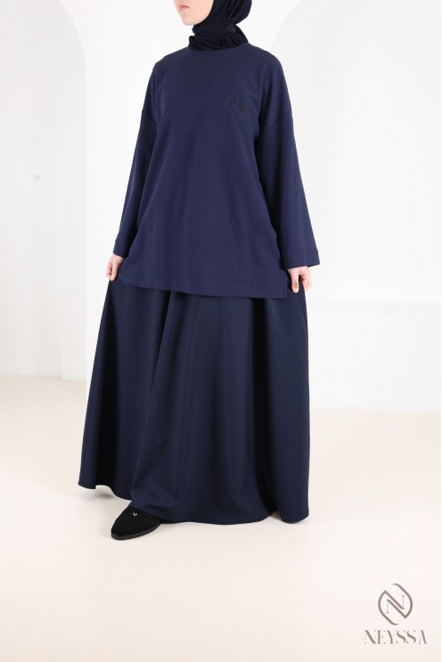 Long flared skirt for women, tailored fabric, high quality