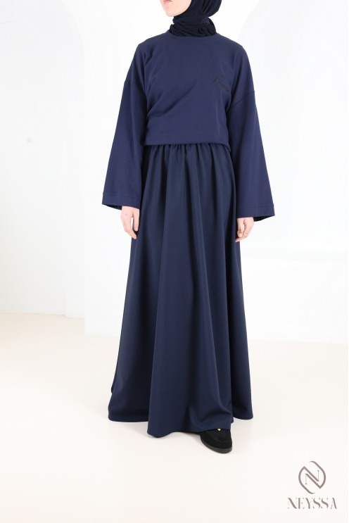 Long flared skirt for women, tailored fabric, high quality