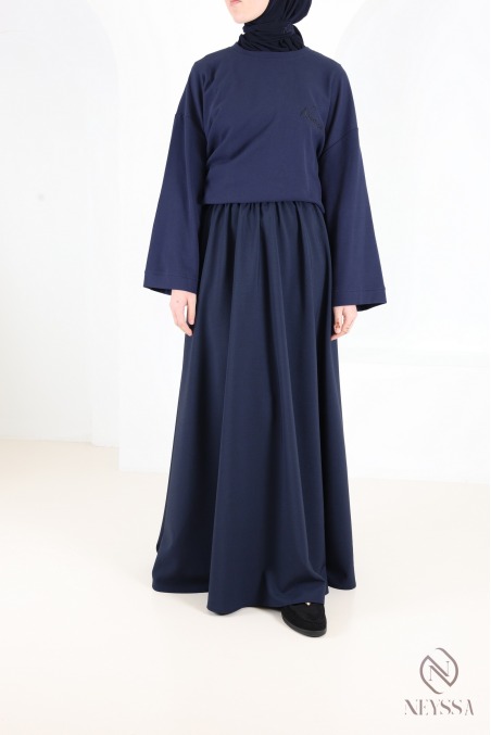 Long flared skirt for women, tailored fabric, high quality