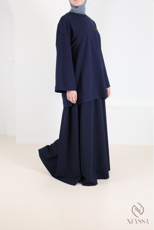 Long flared skirt for women, tailored fabric, high quality