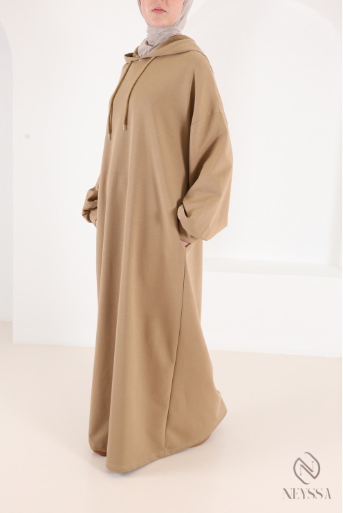 Loose-fitting long hoodie dress, perfect for women's sports