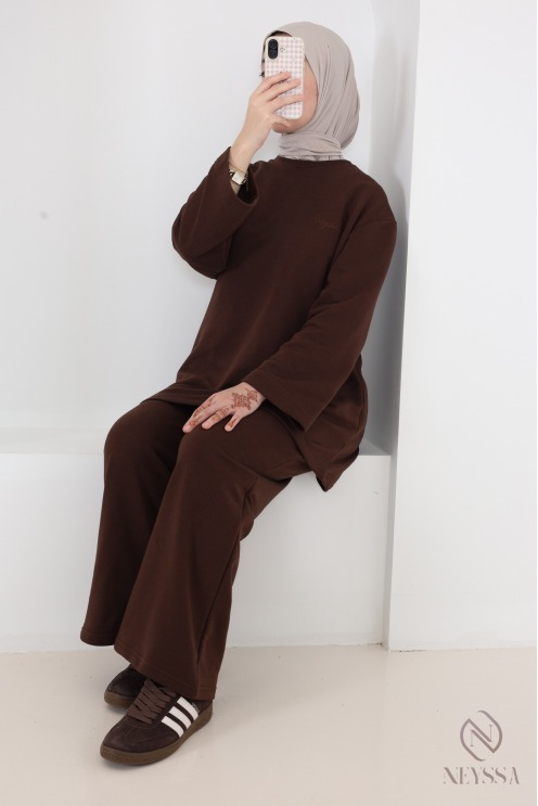 2-piece set with pants + long-sleeved T-shirt for hijabi women