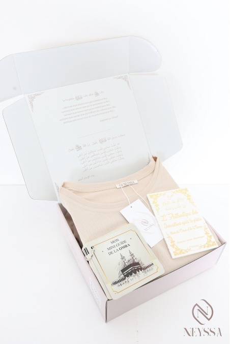 Coffret abaya + khimar en jazz femme Omra/Hajj les essentiels