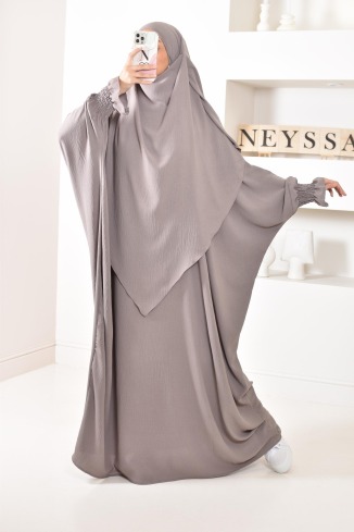 Must-have-Set für Umra/Hajj: Bescheidenes Khimar und Abaya-Set Damen 2