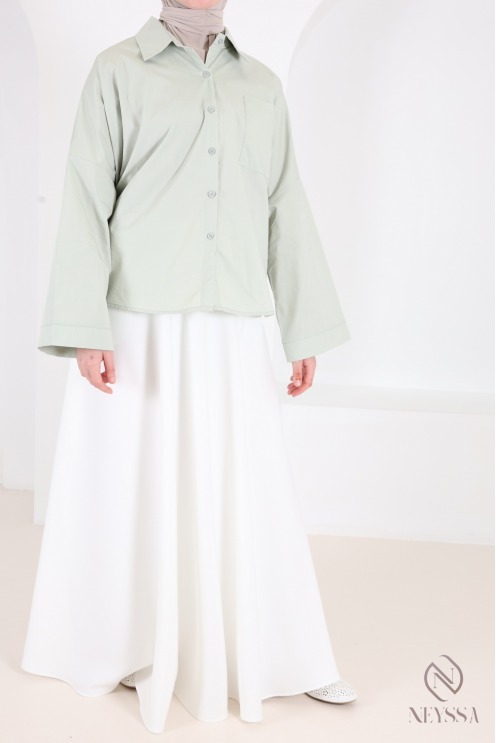 jupe taille haute évasé modest fashion islamique jupe large musulmane