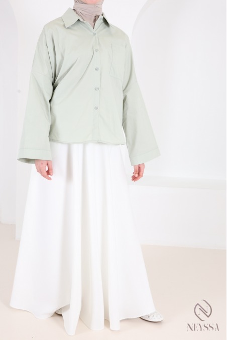 high waist flare skirt modest fashion islamic muslim wide skirt