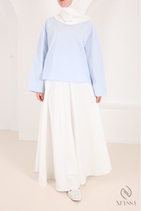 ausgestellter Rock mit hoher Taille bescheidene Mode islamischer muslimischer breiter Rock