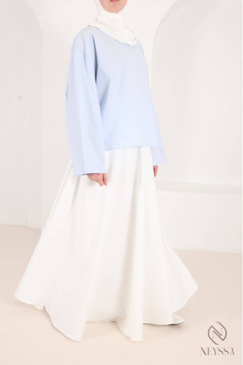 jupe taille haute évasé modest fashion islamique jupe large musulmane