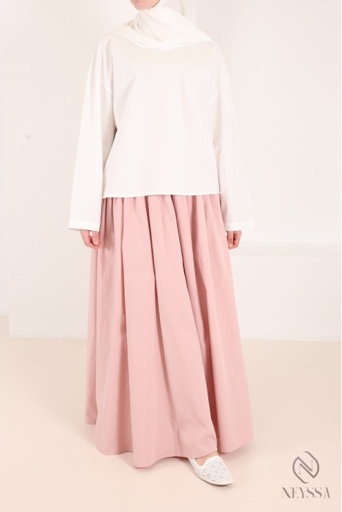 Blouse ample 100% coton coupe ample manches longues femme