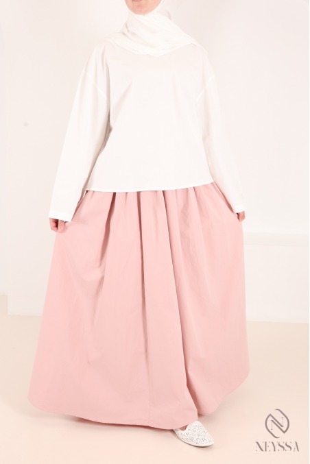 Women's loose-fitting 100% cotton long-sleeve blouse