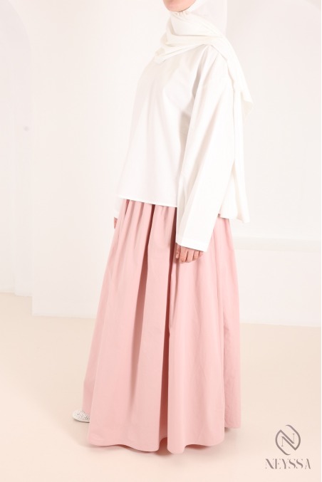 Women's loose-fitting 100% cotton long-sleeve blouse