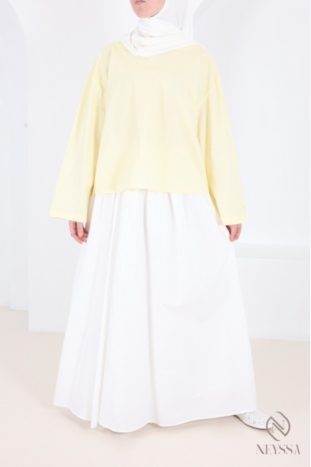 Blouse ample 100% coton coupe ample manches longues femme