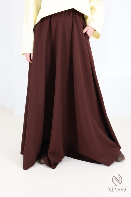 ausgestellter Rock mit hoher Taille bescheidene Mode islamischer muslimischer breiter Rock