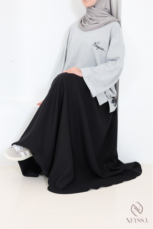 ausgestellter Rock mit hoher Taille bescheidene Mode islamischer muslimischer breiter Rock