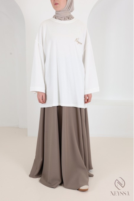 ausgestellter Rock mit hoher Taille bescheidene Mode islamischer muslimischer breiter Rock