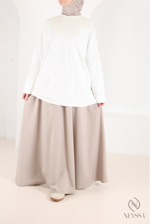 Long flared skirt for women, tailored fabric, high quality