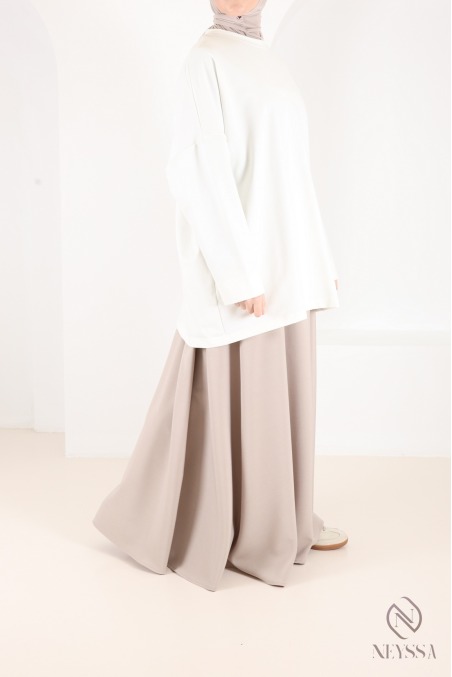 Long flared skirt for women, tailored fabric, high quality