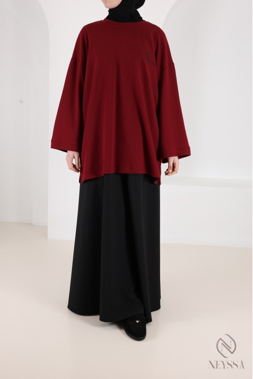 Jupe longue évasée pour femme tissu tailleur, haute qualité